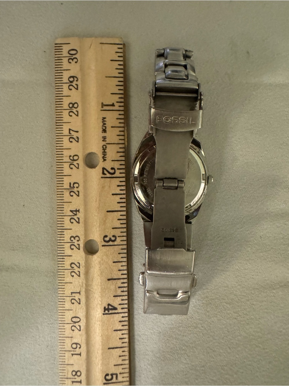Fossil Silver Stainless Steel Day Date Watch with White Dial - Picture 4 of 13